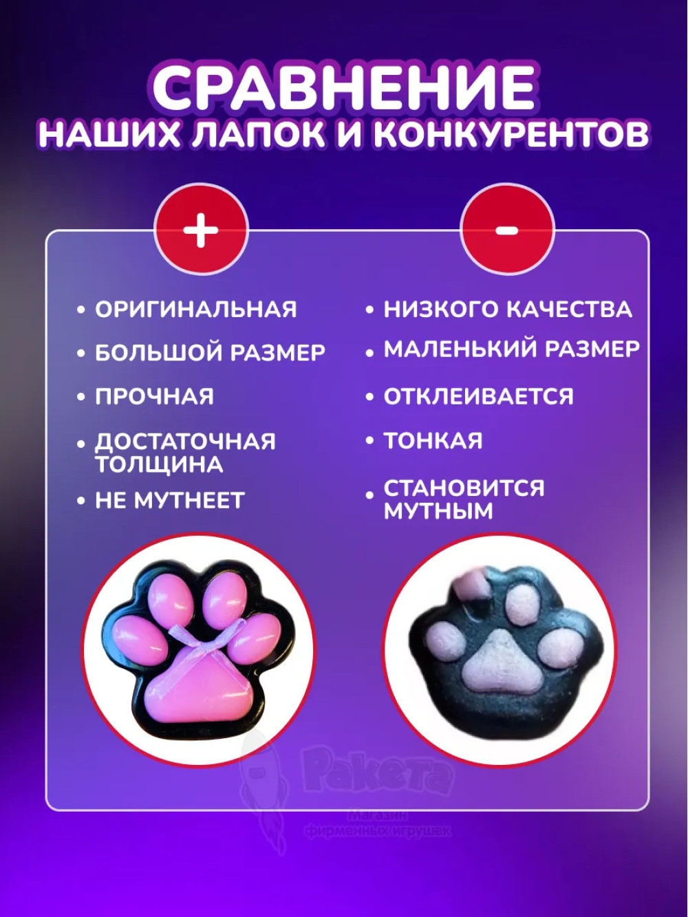 Набор 10 шт антистресс игрушка Таба сквиш лапка с посыпкой
