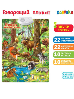 Говорящий электронный плакат Лесные животные