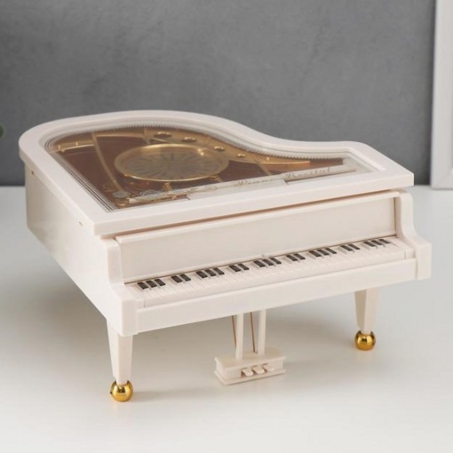 Музыкальная шкатулка Белый рояль 10,5х17,5х18,5 см 3654663