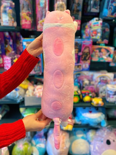 Мягкая игрушка Кот Батон розово-белый 45 см