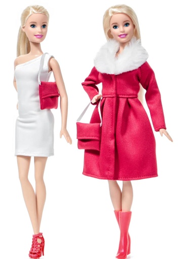 Одежда для кукол Барби Платье пальто с поясом и сумкой 125