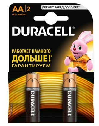 Батарейки Duracell LR6/MN1500 2BP (АА)