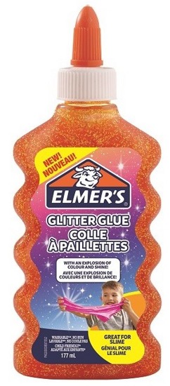 Блестящий оранжевый клей Elmers Glitter 177 мл