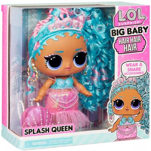 Большая кукла малышка Lol Big Baby Hair Splash Queen 28 см