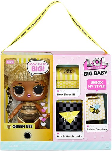 Большая кукла малышка Lol Big Baby Queen Bee 28 см