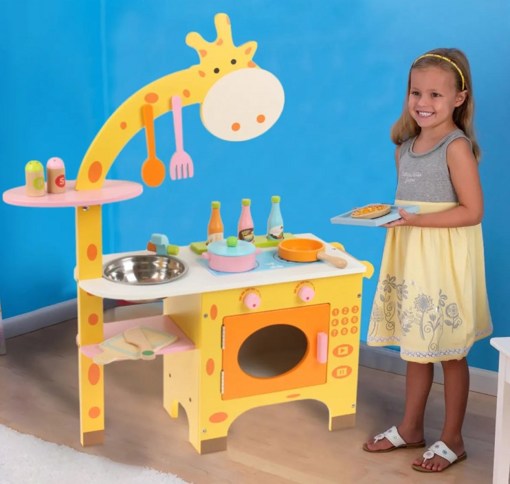 Детская деревянная кухня с жирафом 2826496