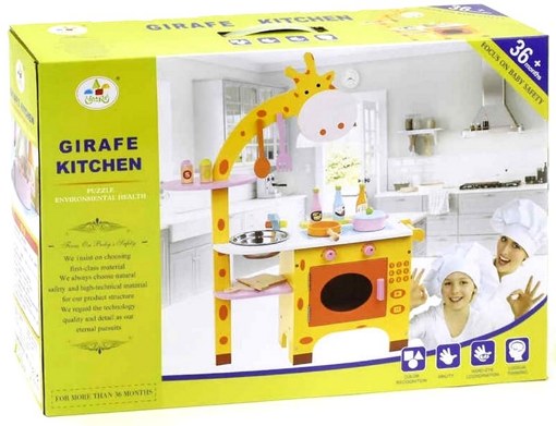 Детская деревянная кухня с жирафом 2826496