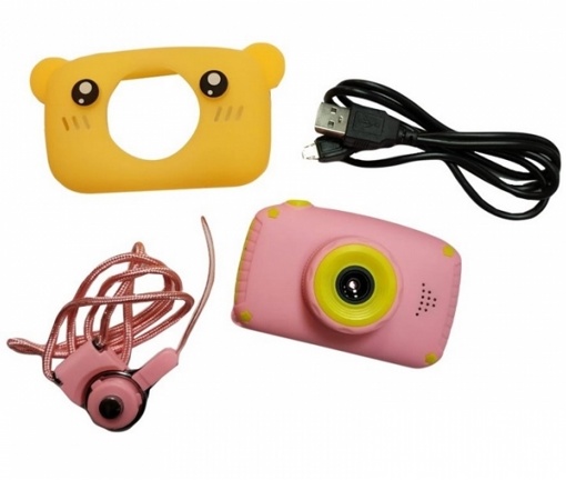 Детский фотоаппарат Kids Camera мишка оранжевый