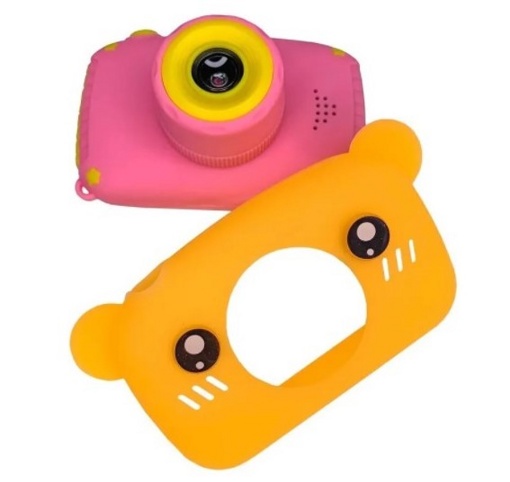 Детский фотоаппарат Kids Camera мишка оранжевый