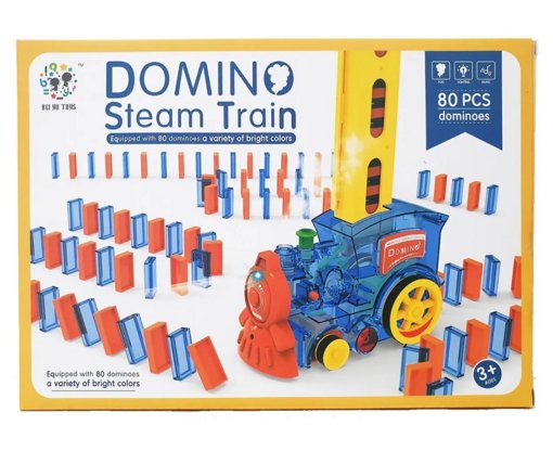 Детский паровозик Домино свет, звук, пар Domino Steam Train 18580537