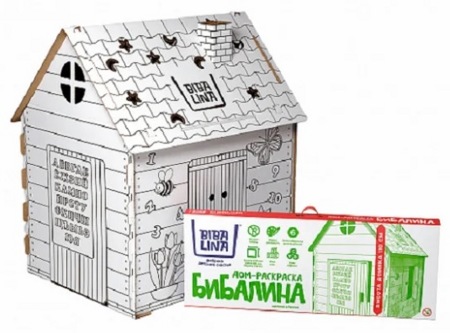 Дом-раскраска из картона Бибалина КДР03-002 в узкой коробке