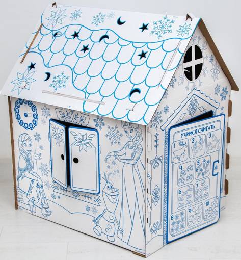 Дом-раскраска из картона "Холодное сердце" Забияка Бибалина