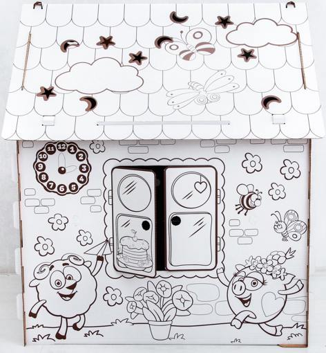 Дом-раскраска из картона "Смешарики" Забияка Бибалина