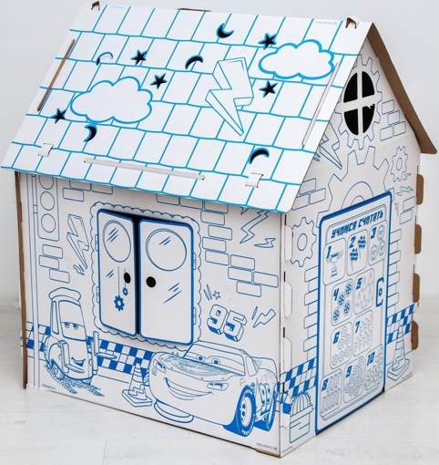 Дом-раскраска из картона "Тачки" Забияка Бибалина