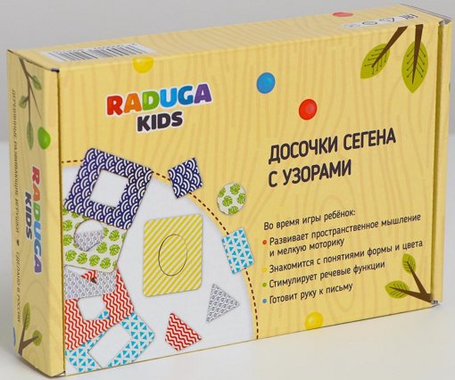Развивающая игра "Досочки Сегена с узорами" Raduga Kids