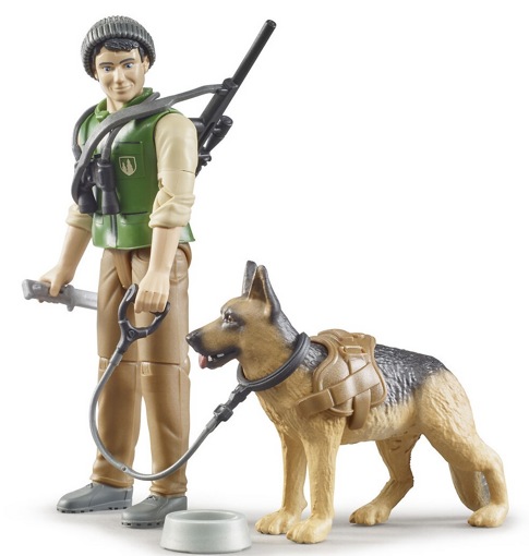 Фигурка лесника с собакой и снаряжением Bruder 62660