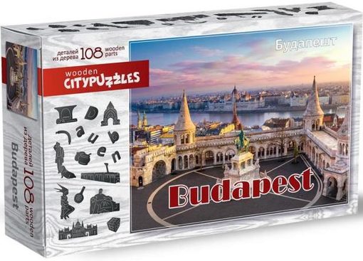 Фигурный деревянный пазл Будапешт Citypuzzles Нескучные игры 8290