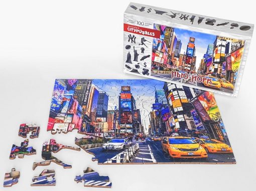 Фигурный деревянный пазл "Нью-Йорк" Citypuzzles Нескучные игры 8229