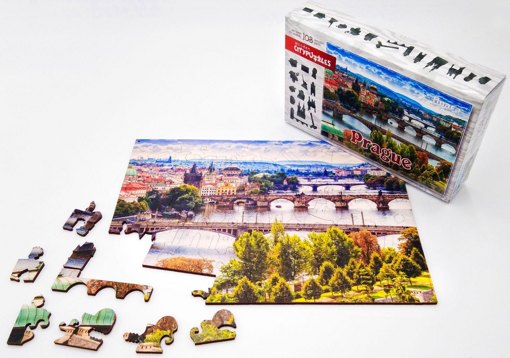 Фигурный деревянный пазл "Прага" Citypuzzles Нескучные игры 8270