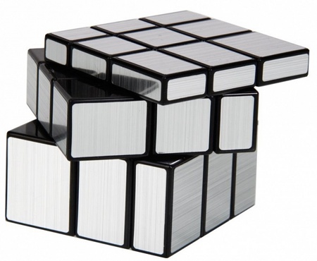 Головоломка Зеркальный кубик 3х3 Серебро