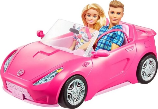 Набор Кукла Барби и Кен с гардеробом и розовым кабриолетом GVK05, дефект упаковки