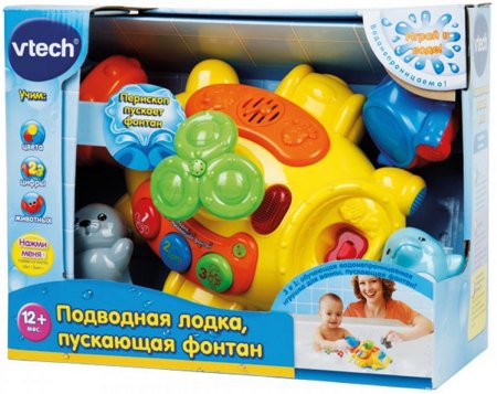 Игрушка для ванны "Подводная лодка" Vtech 80-113626 (свет, звук)