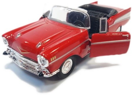 Игрушка модель винтажной машины 1:34-39 Chevrolet Bel Air 1957 Welly 42357 красная