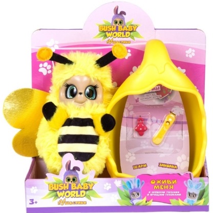 Игрушка Пушастик Пчелка Бри с коконом Bush Baby World Т16317