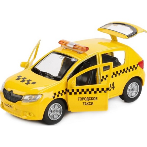 Инерц машинка Renault Sandero такси Технопарк SB-17-61-RS(T)-WB