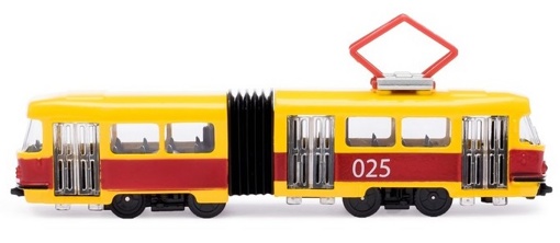Инерц метал трамвай Технопарк с гармошкой 19 см SB-18-01WB(IC) свет звук