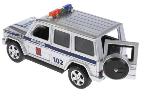 Инерционная металлическая машинка "Полиция. Mercedes-Benz G500" свет, звук