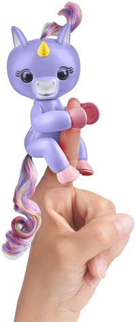 Интерактивная единорожка Fingerlings Wowwee Алика фиолетовая