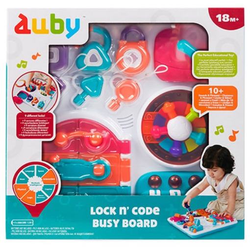 Интерактивная игрушка Бизиборд, свет и звук Auby 40739