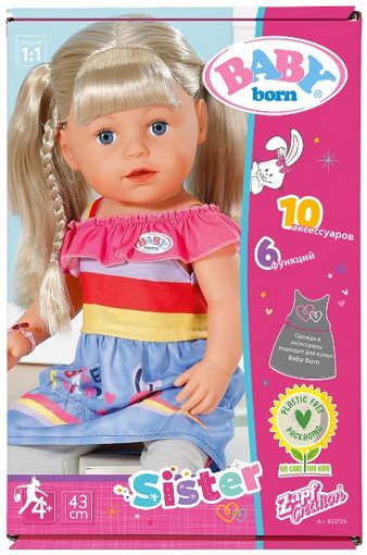 Интерактивная кукла Сестричка 43 см Беби Бон Baby Born 41027