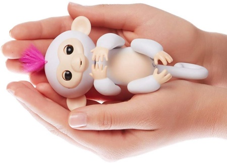 Интерактивная обезьянка Fingerlings Wowwee белая