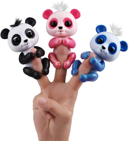 Интерактивная панда Fingerlings Wowwee Дрю черно-белая