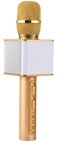 Караоке микрофон SDRD Magic Karaoke SD-08 золотой с 2-мя колонками (Оригинал)