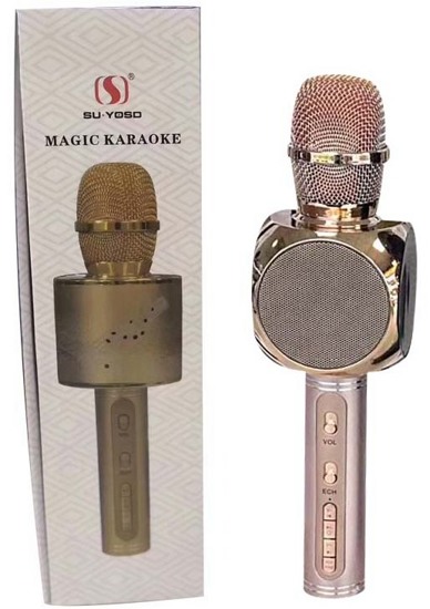Караоке микрофон Su Yosd Magic Karaoke YS-63 розовое золото (Оригинал)