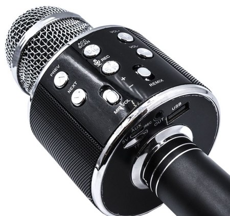 Караоке микрофон Wster WS-858 черный (Оригинал)