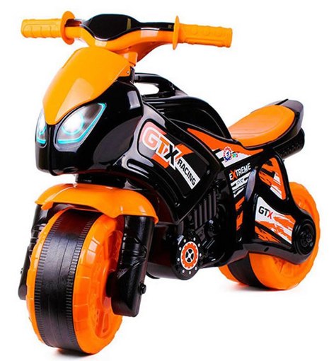 Каталка-мотоцикл черно-оранжевый ТехноК 5767