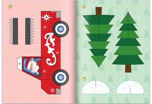 Книга-вырезалка Новогодние поделки Грузовичок Деда Мороза Буква-Ленд 5202495