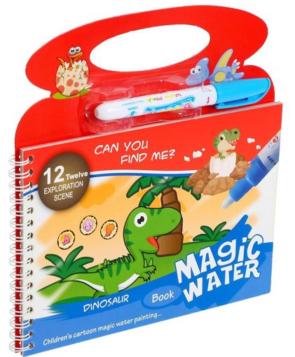 Книжка для рисования водой «Дино» с маркером Magic Water 37325
