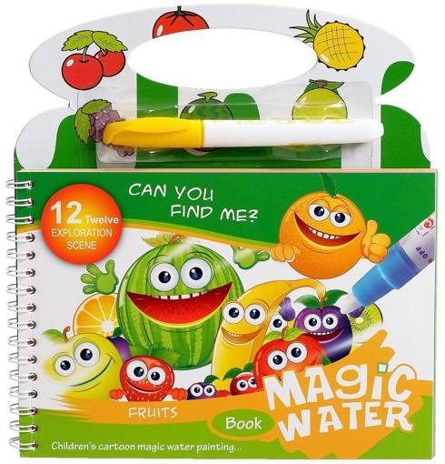 Книжка для рисования водой «Фрукты и ягоды» с маркером Magic Water 37323