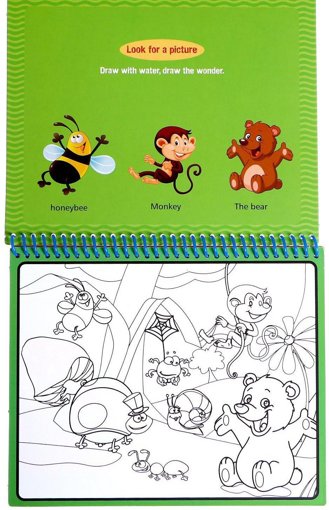 Книжка для рисования водой «Животные в зоопарке» с маркером Magic Water 84688