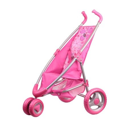 Коляска для кукол розовая (поворотные передние колеса) Gulliver 22-12042