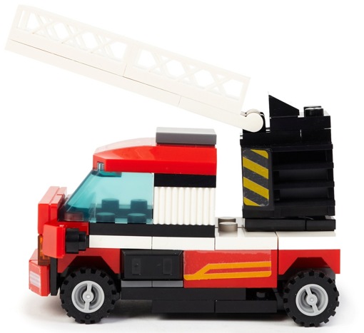Конструктор инерционная пожарная машина Wise Block 40451