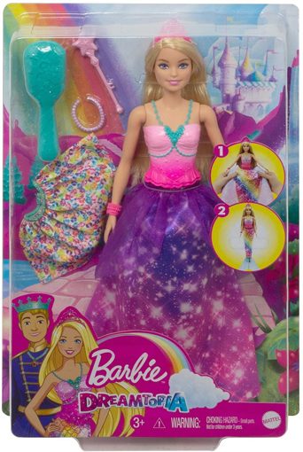 Кукла Барби Дримтопия 2 в 1 Принцесса Русалочка GTF92