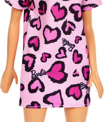 Кукла Барби Блондинка в розовом платье с сердечками GHW45