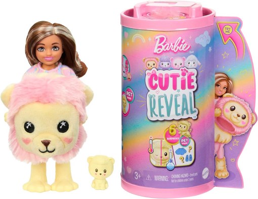Кукла Барби Cutie Reveal mini Лев HKR21