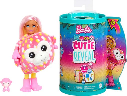 Кукла Барби Cutie Reveal Mini Обезьянка HKR14